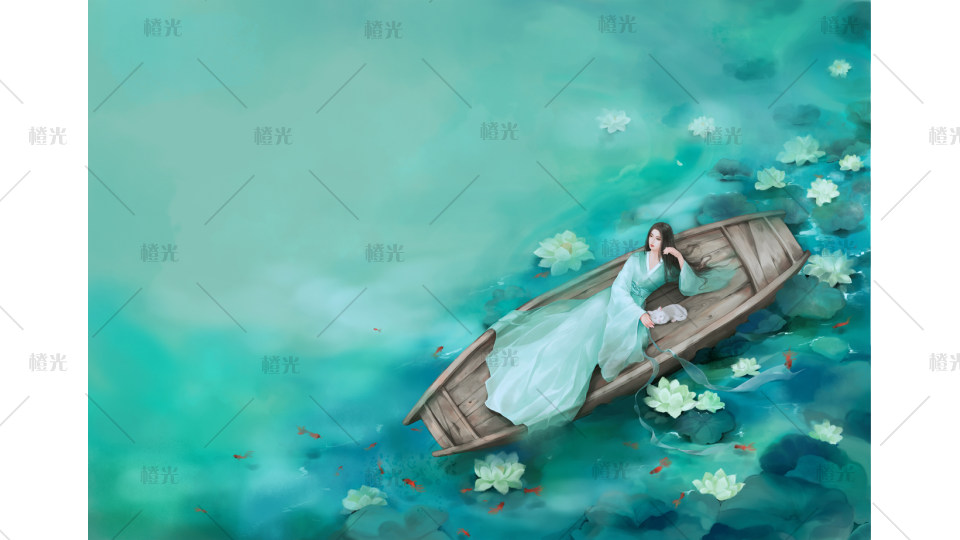 荷塘古风女cg