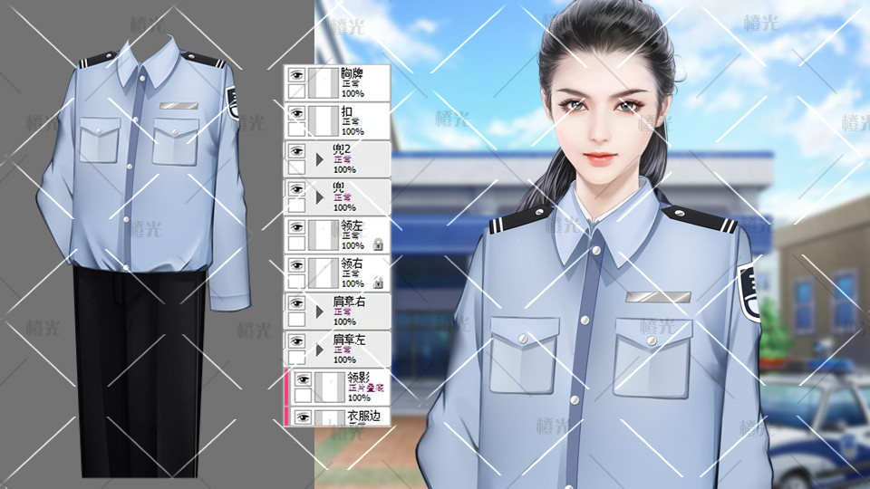 警察制服衬衫