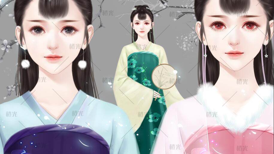 双瞳古风小姐姐详情 - 橙娘素材铺 - 橙光|66RPG