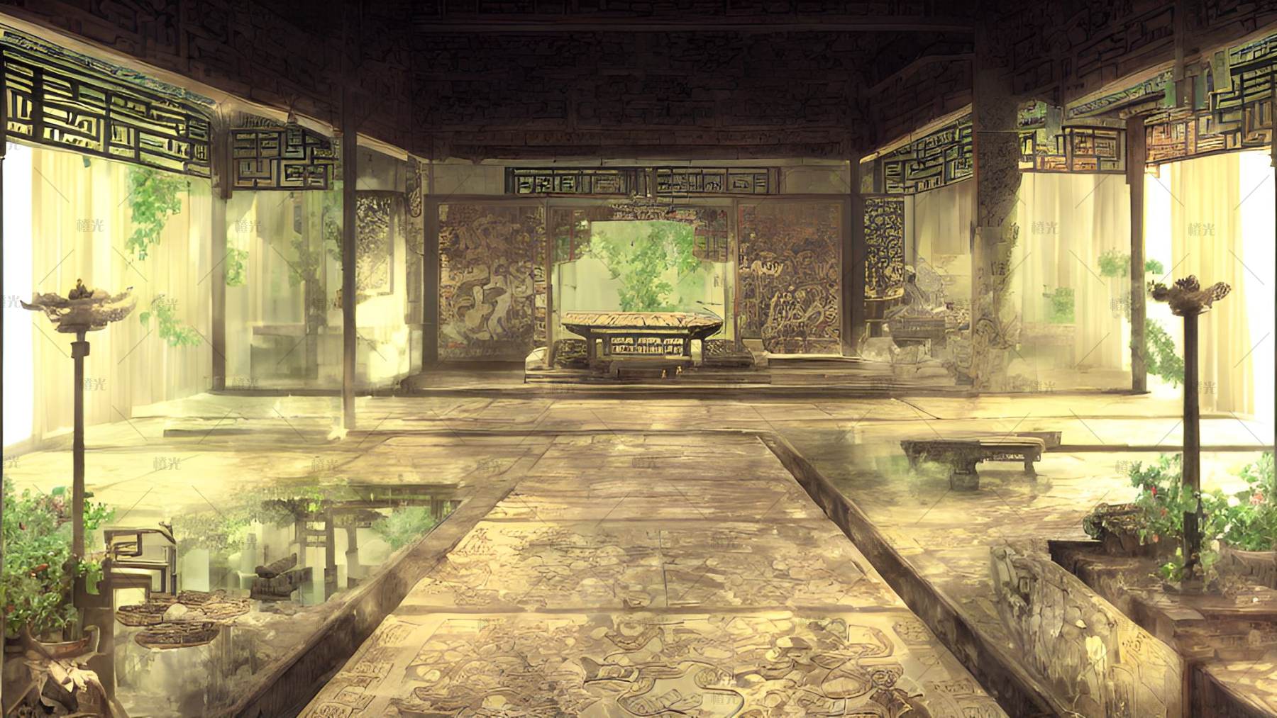 古风气派大厅详情 - 橙娘素材铺 - 橙光|66RPG