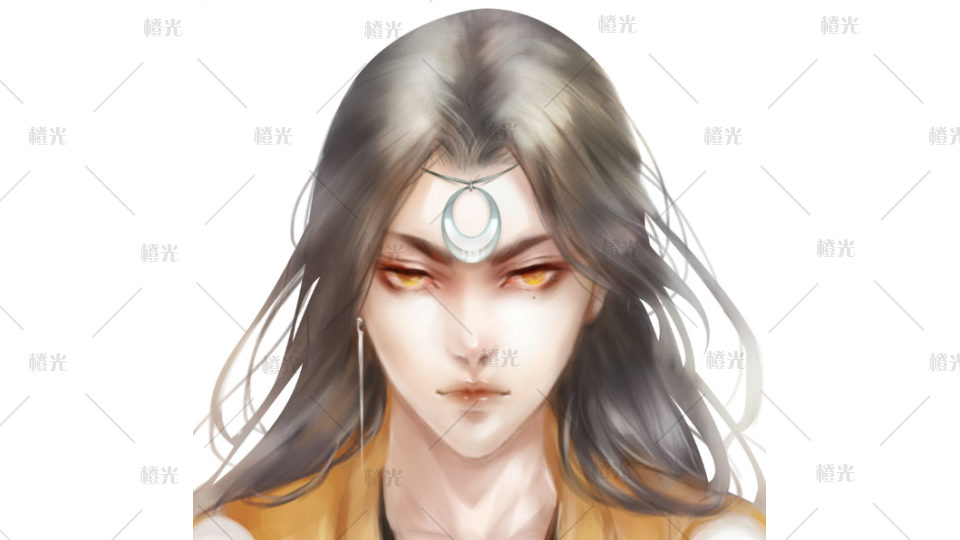 古风金眸男立绘