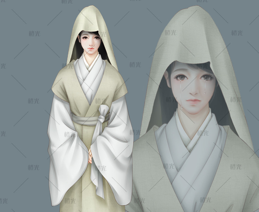 NPC孝服模板详情 - 橙娘素材铺 - 橙光|66RPG