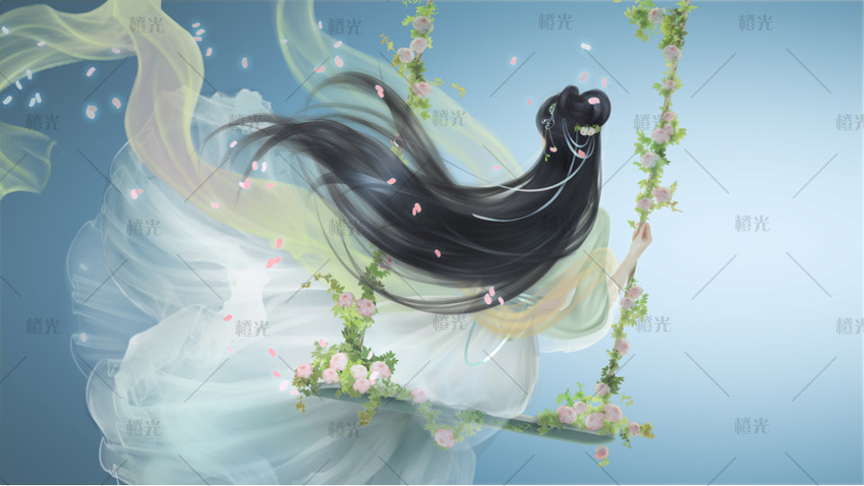 cg-秋千,古风版.