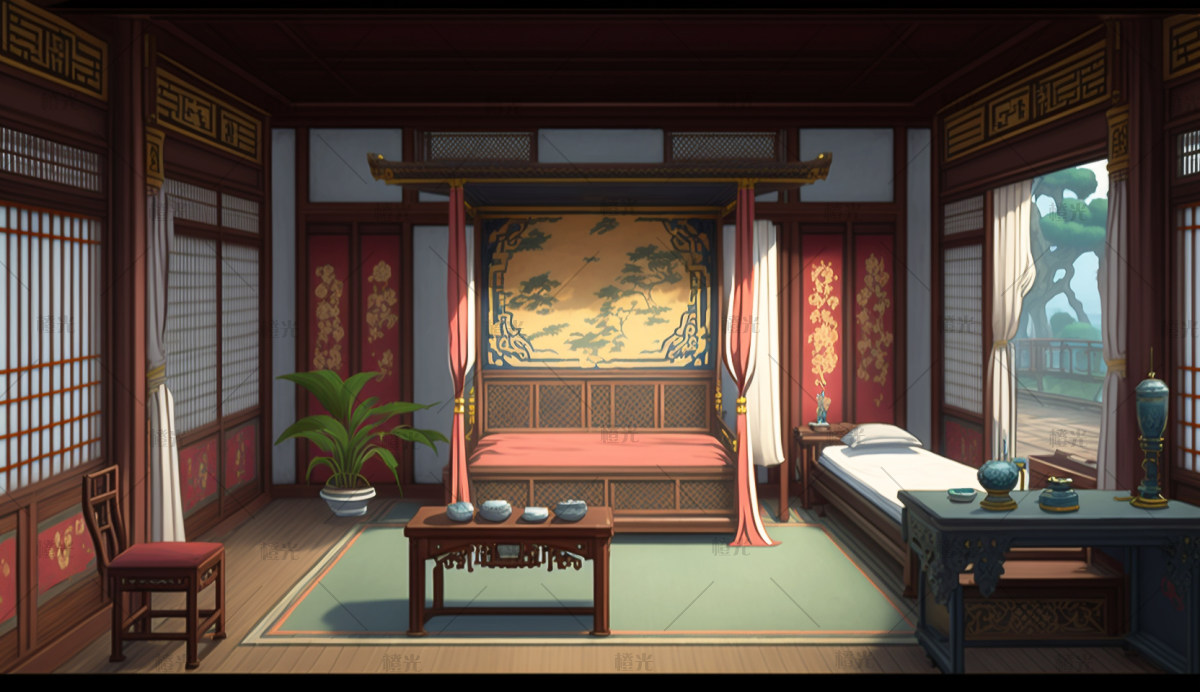 古代卧室详情 - 橙娘素材铺 - 橙光|66RPG