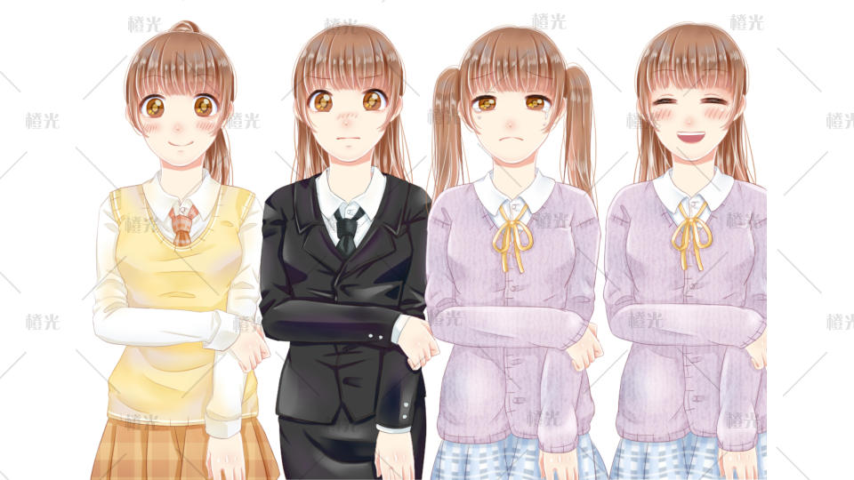 女学生立绘详情 - 橙娘素材铺 - 橙光|66rpg